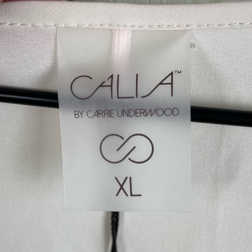 NEW Calia Racerback Midi Dress Birch Women's Size XL Drawstring Waist Athleisure - Picture 5 of 10